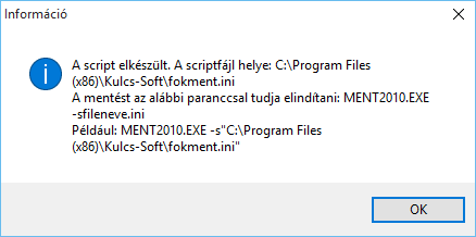 A script elkészült