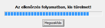 Az ellenőrzés folyamatban...