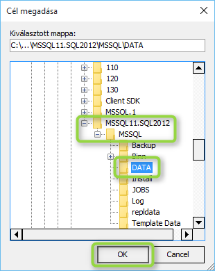 Válassza ki a feltölteni kívánt mappát, majd kattintson az OK gombra