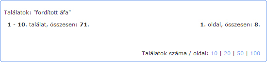 Az új keresőmotor megjeleníti a találatok számát is